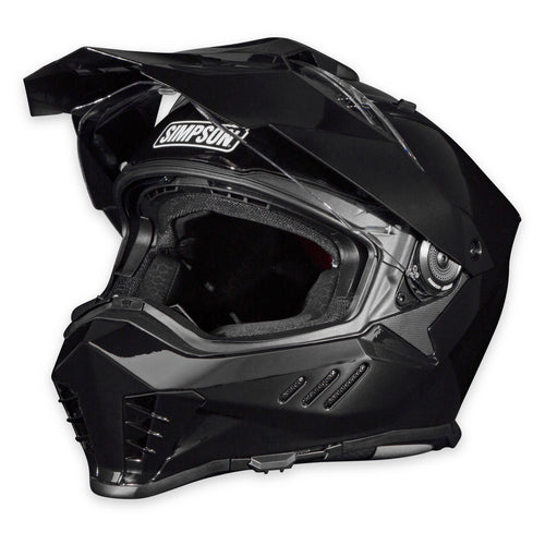 Simpson Xcursion Adventure Helmet ECE 22.06 Pinlock Solid Black Metal