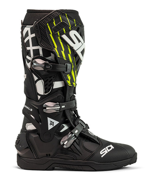 Sidi Crossair X The Arsenale Motorcycle Boots Black Neon – Motocross & Enduro Boots