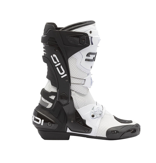 Sidi Rex Air Motorlaarzen Wit Zwart – Geventileerde High Performance Race Boots
