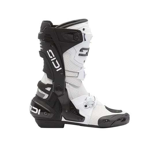Sidi Rex Air Motorlaarzen Wit Zwart – Geventileerde High Performance Race Boots