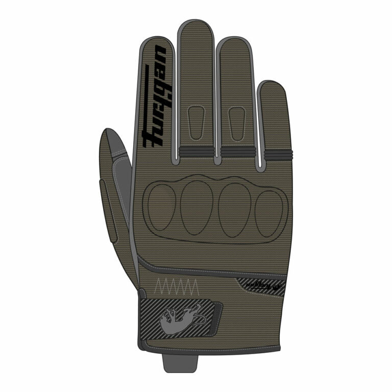 Furygan Jet All Season D3O EVO motorhandschoenen Khaki, productfoto 3