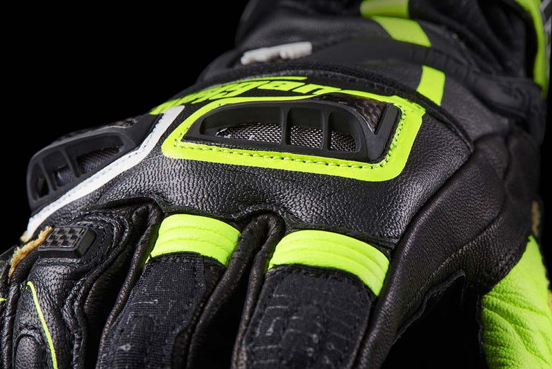 Furygan Handschuhe Styg20 X Kevlar Schwarz-Weiß-Gelb fluoreszierend