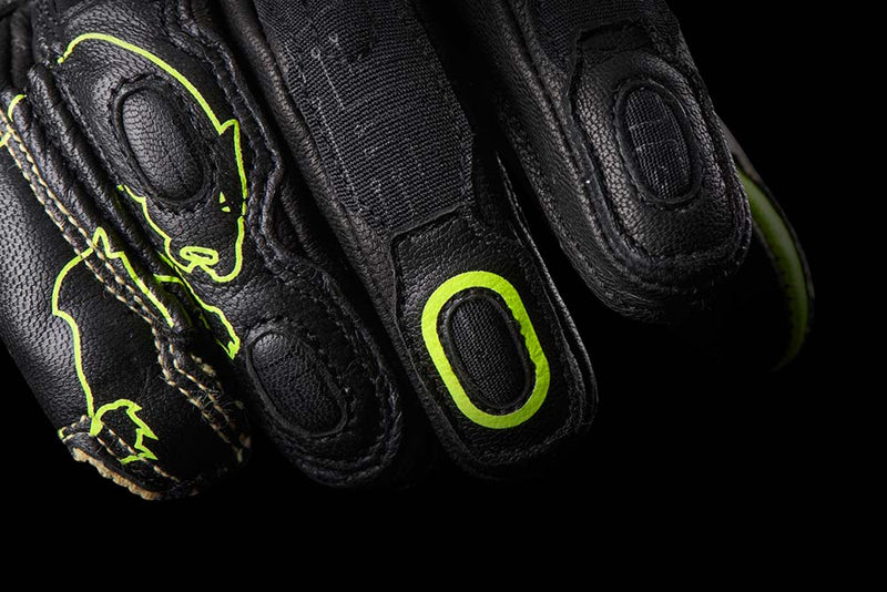 Furygan Handschuhe Styg20 X Kevlar Schwarz-Weiß-Gelb fluoreszierend