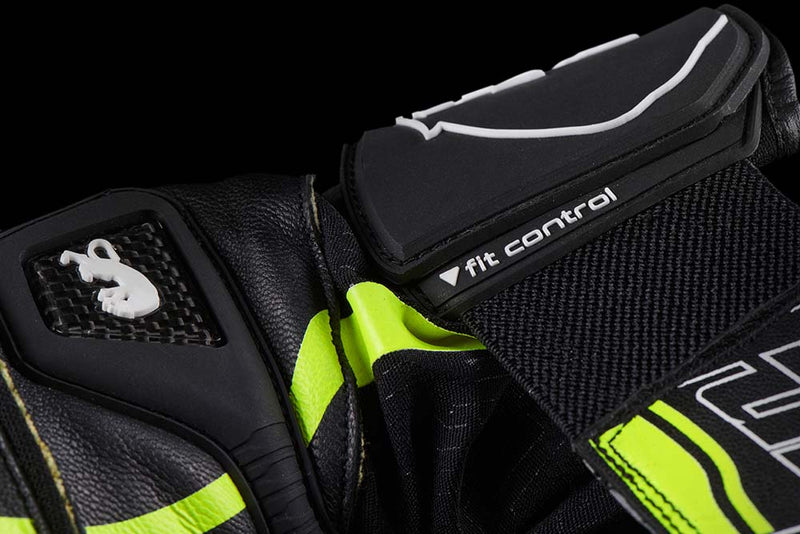 Furygan Handschuhe Styg20 X Kevlar Schwarz-Weiß-Gelb fluoreszierend