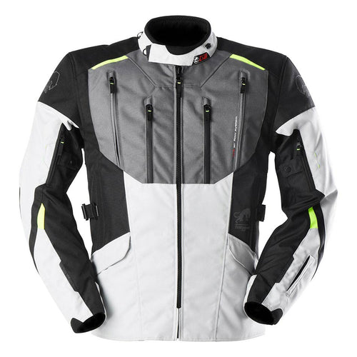 Furygan Brooks Motorradjacke Schwarz/Perl/Gelb Fluo – Adventure Motorradjacke