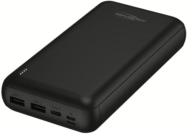 ANSMANN Powerbank 30000 mAh Black – Dual USB 5V/2.4A