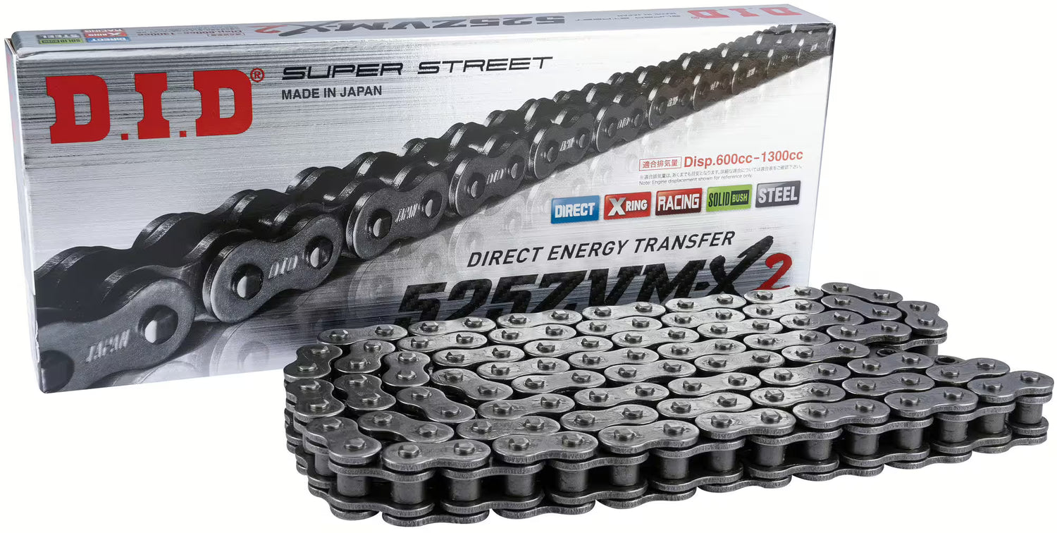 DID 525ZVMX2 98N Ketting – Grijs | Super Street X-Ring