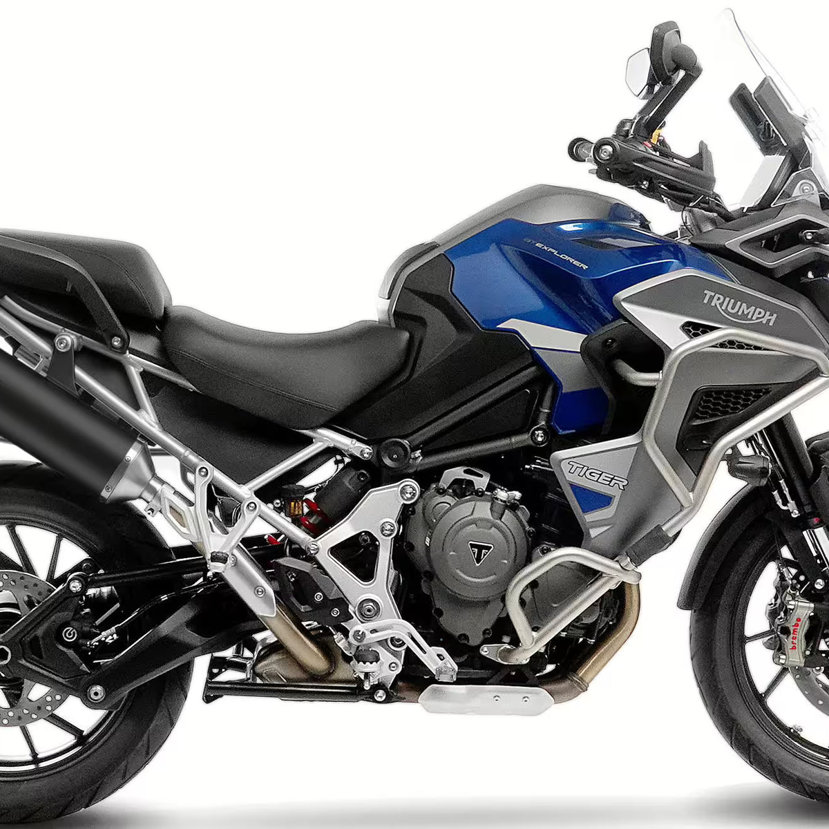 Triumph Tiger 1200 GT / Rally LeoVince SBK Nero Slip-On Schwarz