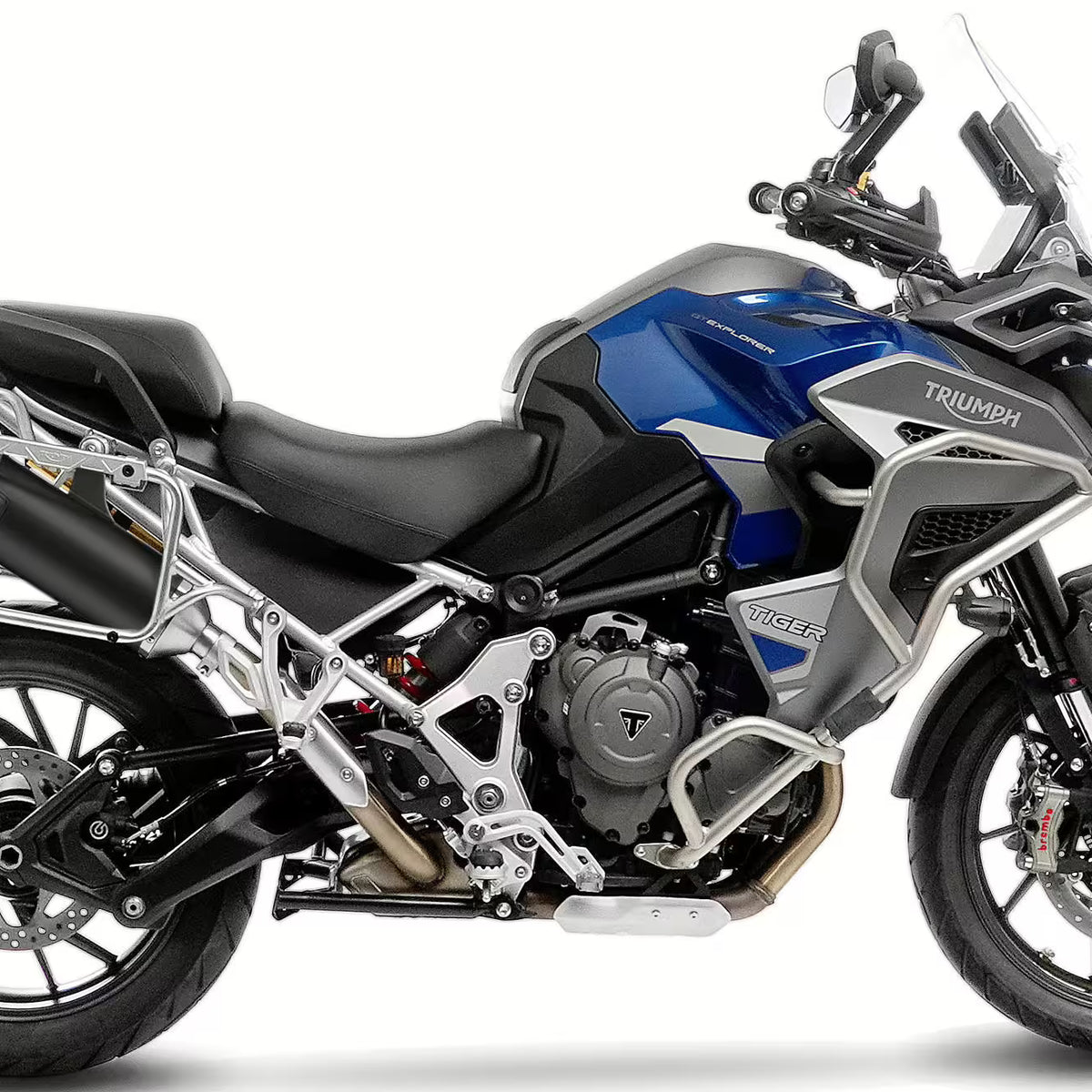 Triumph Tiger 1200 GT / Rally LeoVince SBK Nero Slip-On Schwarz