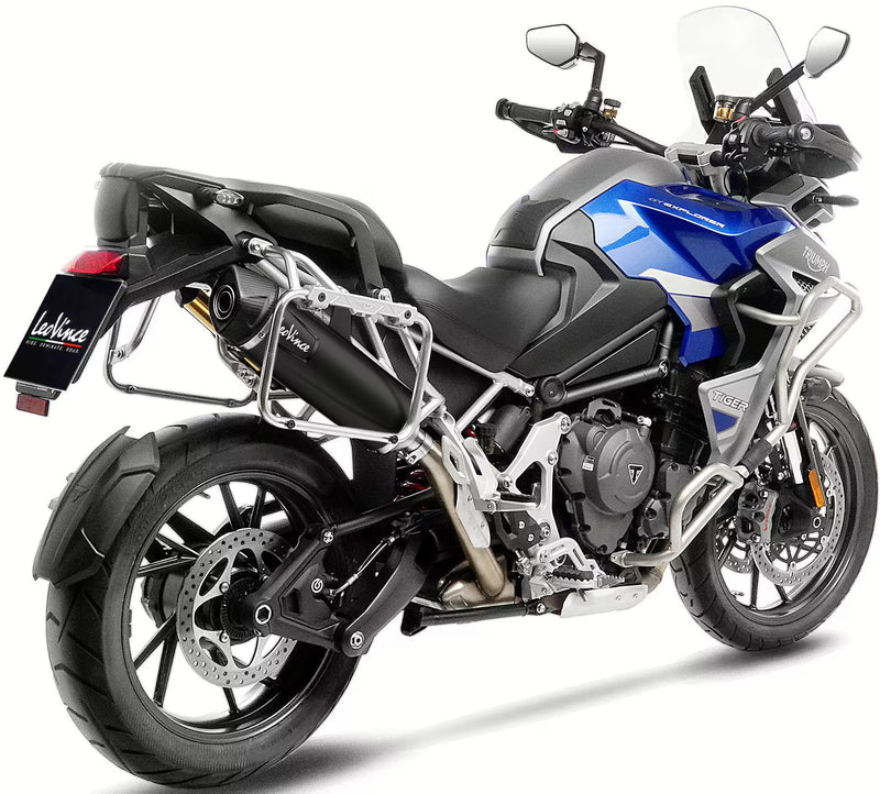 Triumph Tiger 1200 GT / Rally LeoVince SBK Nero Slip-On Zwart