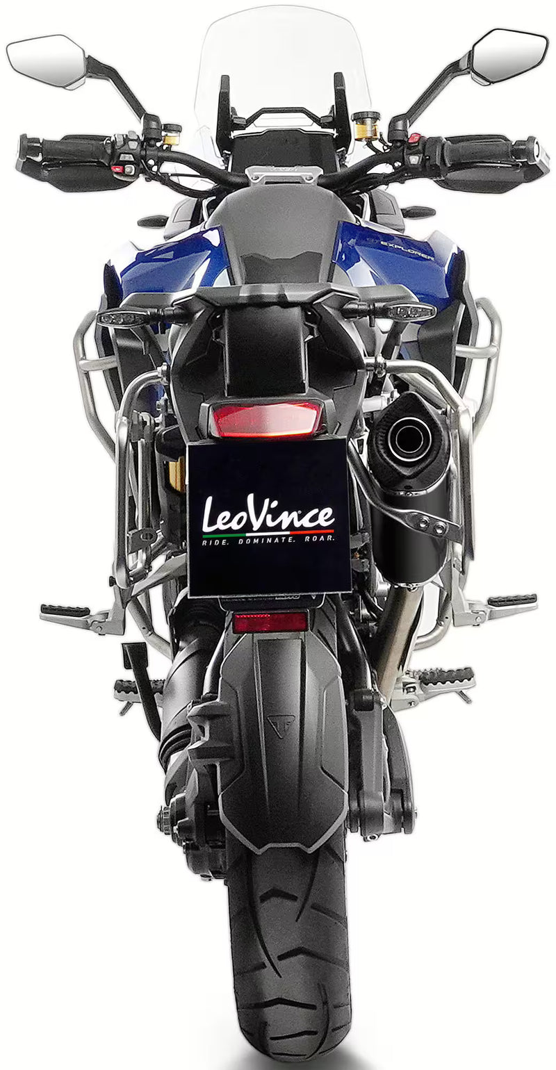Triumph Tiger 1200 GT / Rally LeoVince SBK Nero Slip-On Zwart