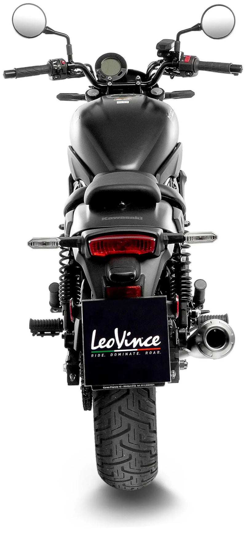 LeoVince Classic Racer Black Edition Slip-On Uitlaatdemper RVS