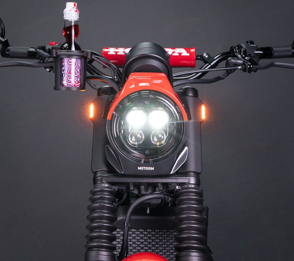 Motoism The Nightcrawler Vorkklem met Knipperlichten – Honda CL500 – foto 3