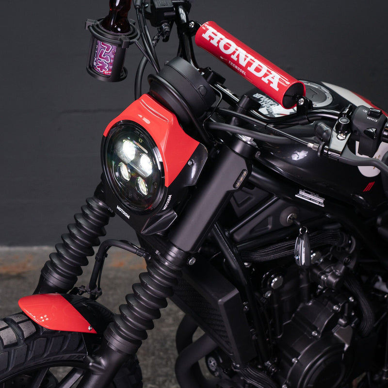 Motoism The Nightcrawler Vorkklem met Knipperlichten – Honda CL500 – foto 4
