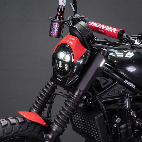 Motoism The Nightcrawler Vorkklem met Knipperlichten – Honda CL500 – foto 5