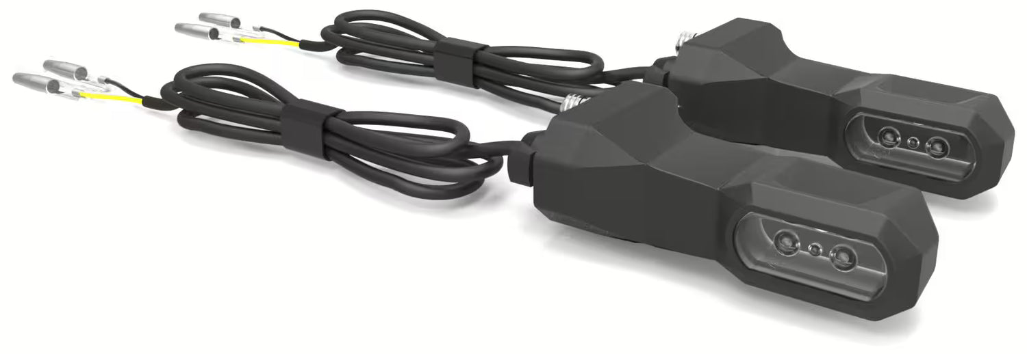 Motoism Turn Signal Brake Light M LED Carbon Look 12V E-Mark Approved Set of 2