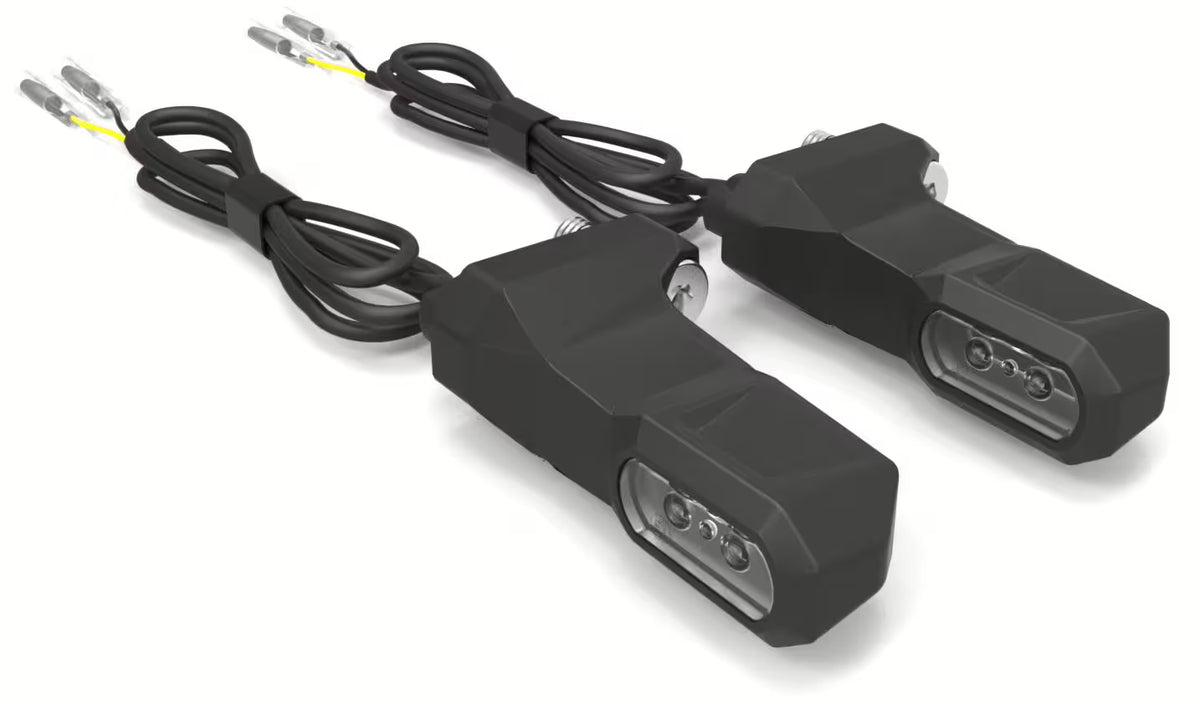 Motoism Turn Signal Brake Light M LED Carbon Look 12V E-Mark Approved Set of 2
