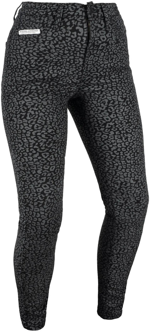 Oxford OA AA Super Stretch Jeans Motorradhose Damen - Leopard