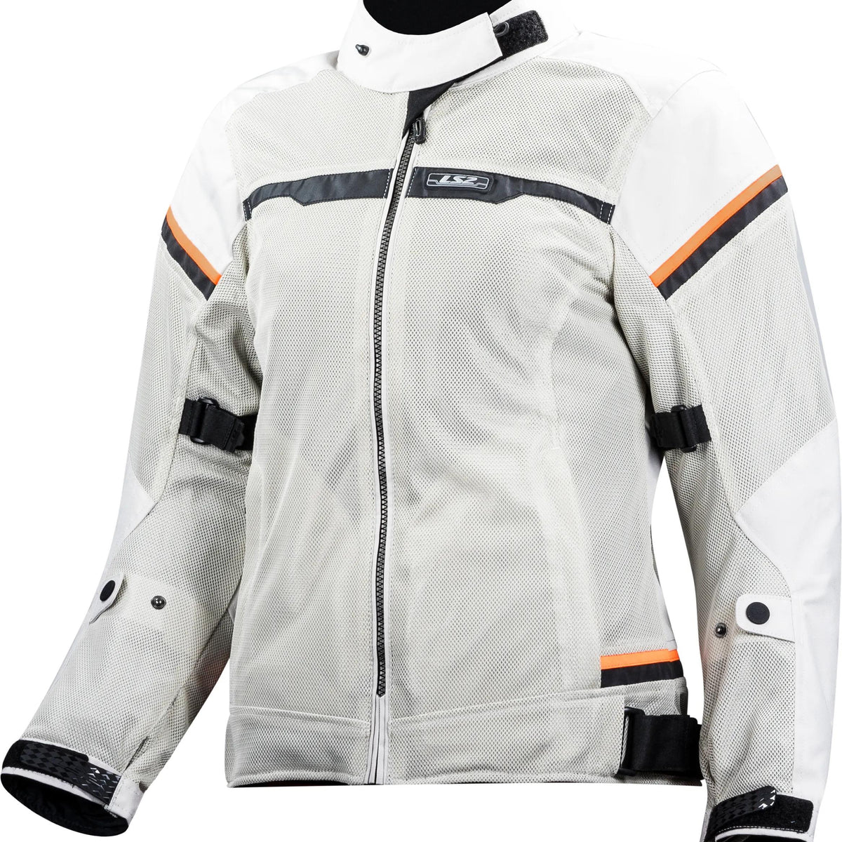 LS2 Riva Light Grijs Hi-Vis Oranje Motorjas