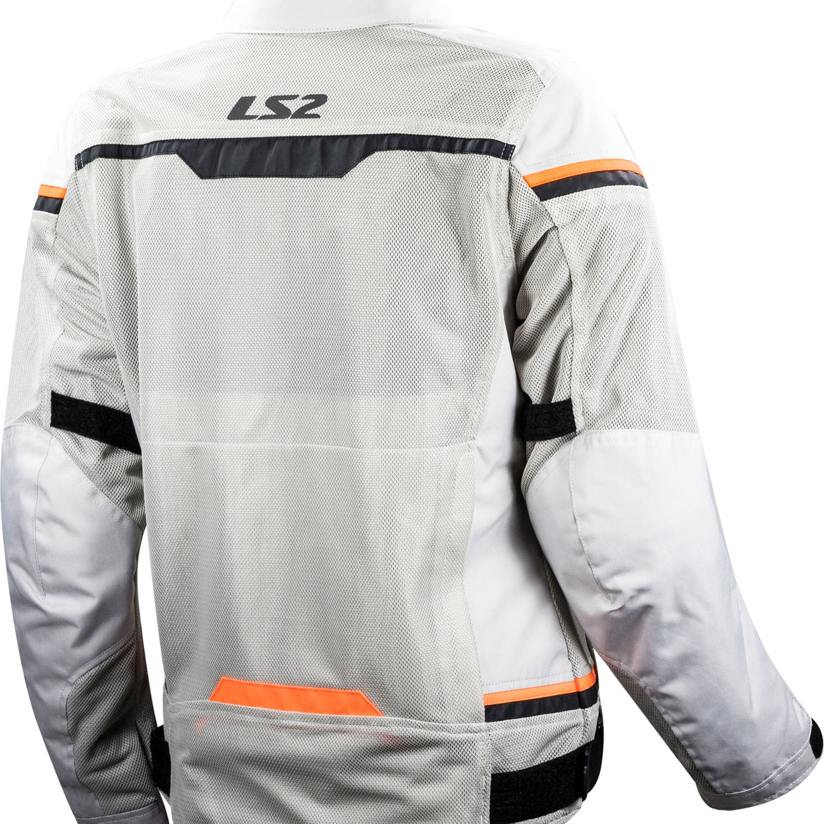 LS2 Riva Light Grijs H-v Oranje Motorjas – foto 2
