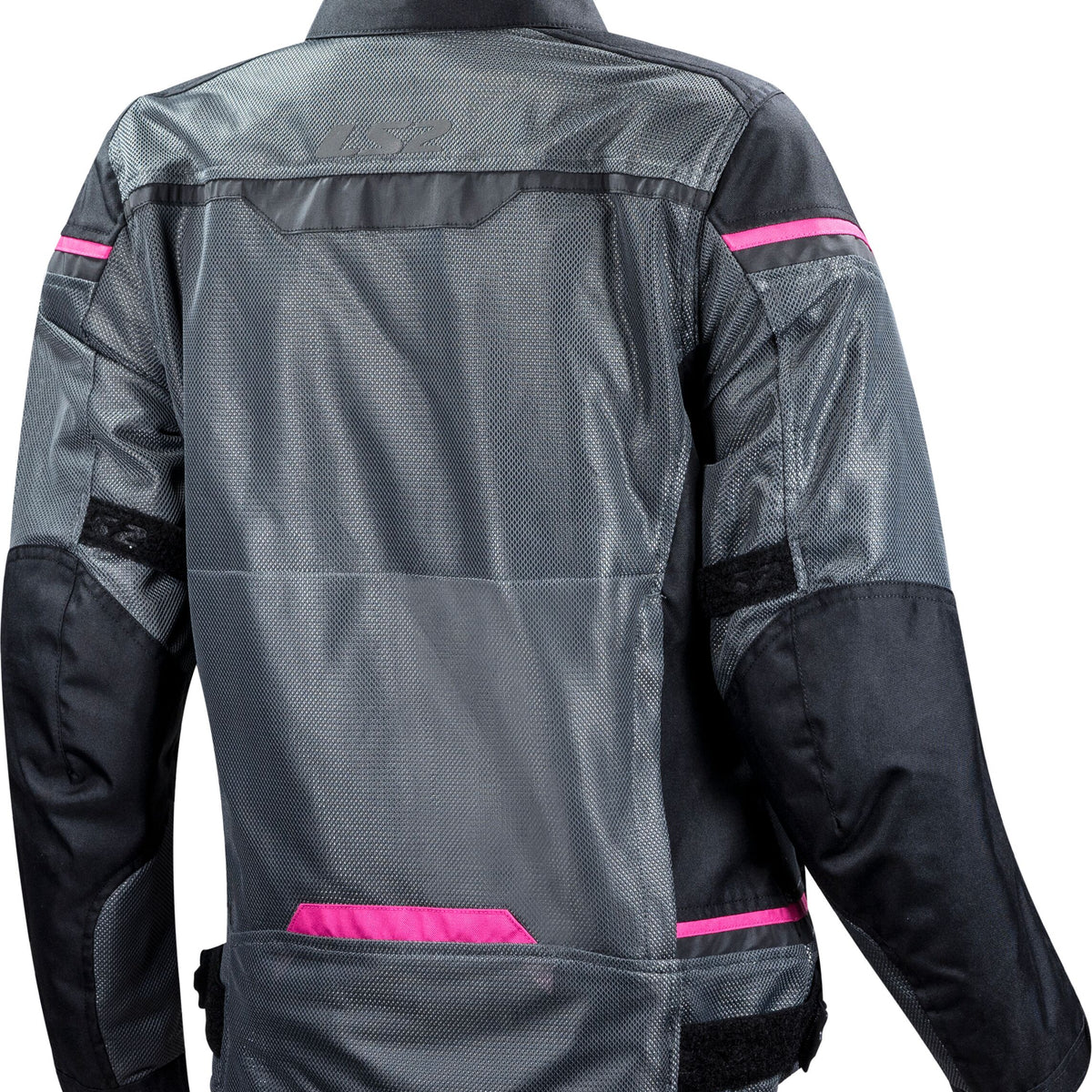LS2 Riva Zwart Dark Grijs Roze Motorjas – foto 2