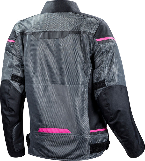 LS2 Riva Black Dark Grey Pink Motorcycle Jacket
