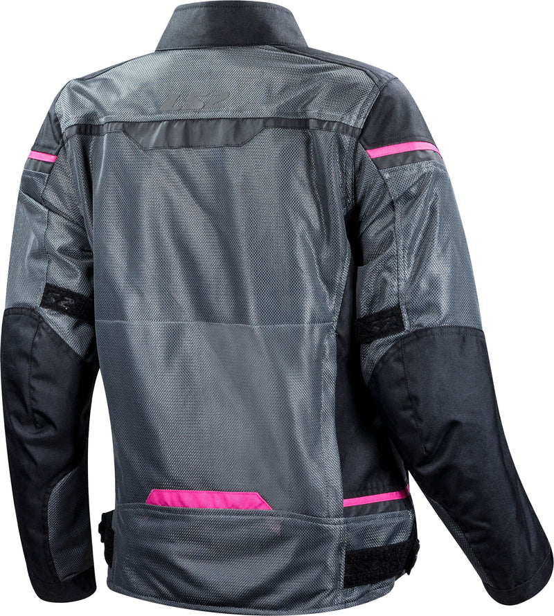 LS2 Riva Zwart Dark Grijs Roze Motorjas – foto 2