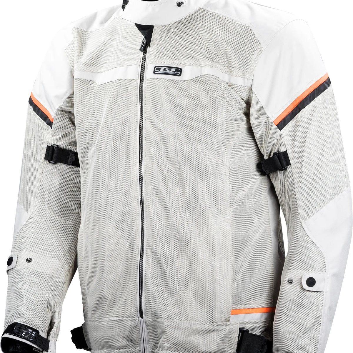 LS2 Riva Light Grijs Hi-Vis Oranje Motorjas