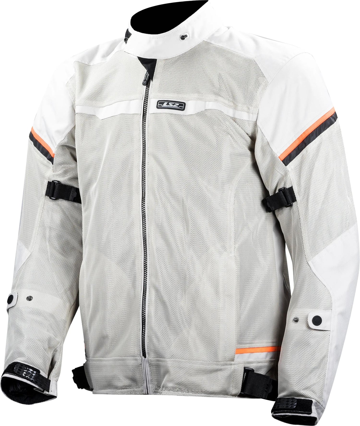 LS2 Riva Light Grijs Hi-Vis Oranje Motorjas