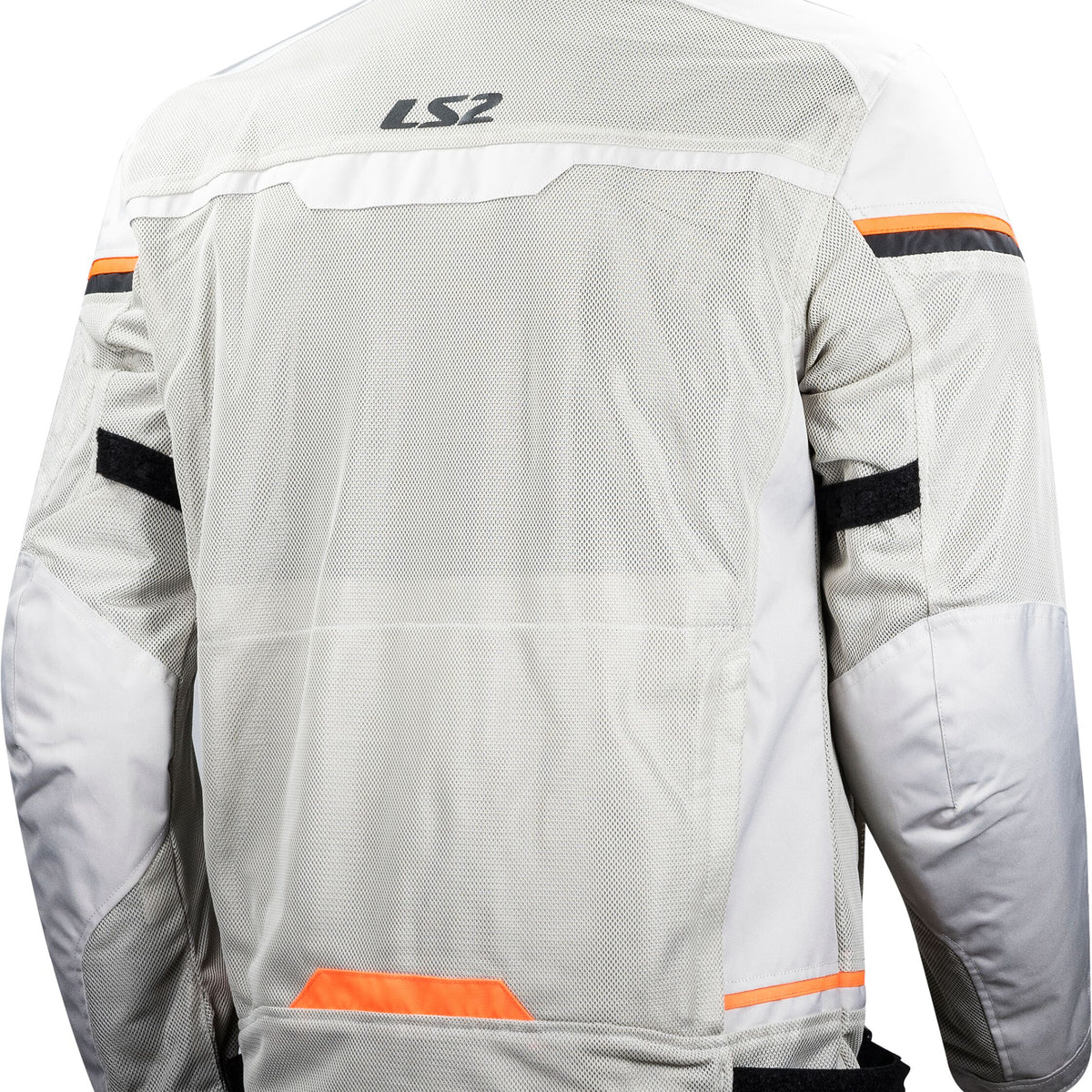 LS2 Riva Light Grijs H-v Oranje Motorjas – foto 2