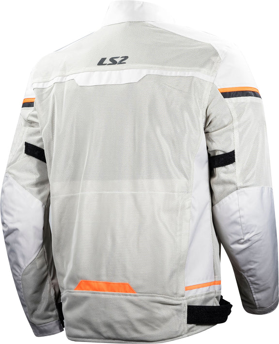 LS2 Riva Light Grijs H-v Oranje Motorjas – foto 2