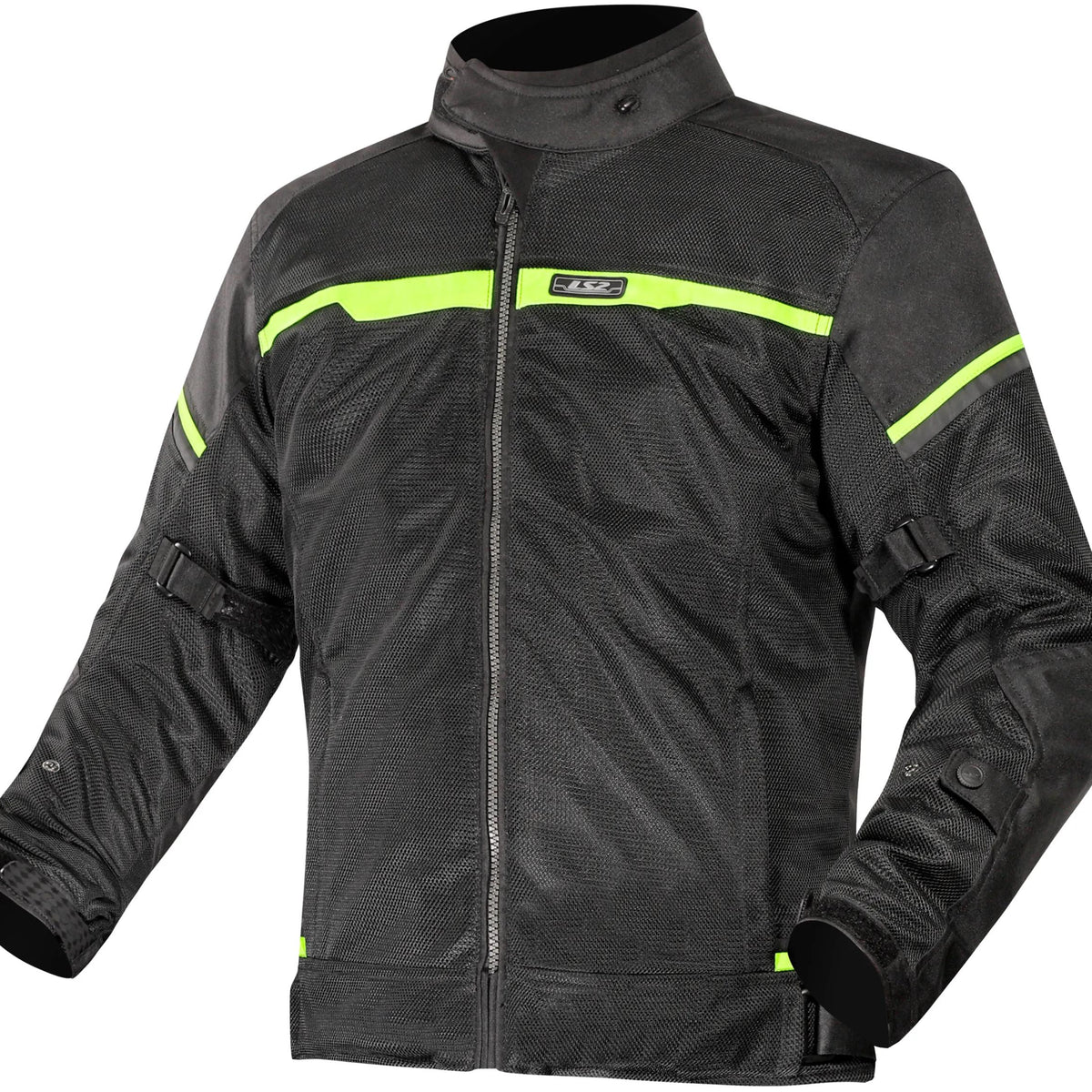 LS2 Riva Zwart Neon Geel Motorjas