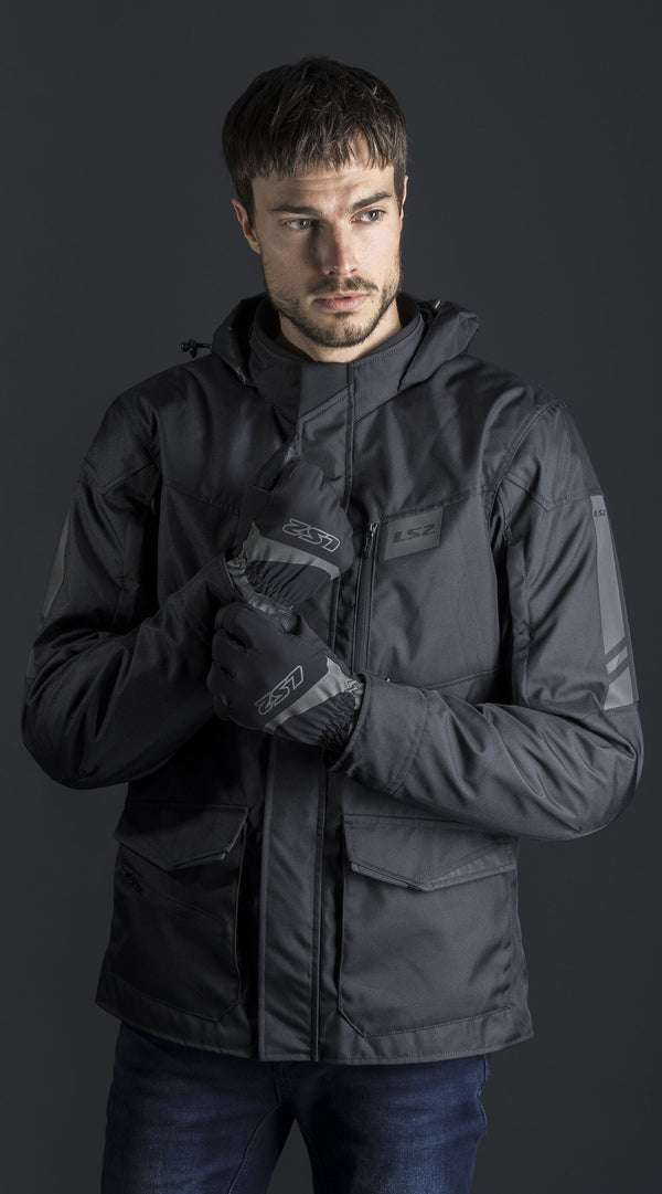 LS2 Metropolis EVO Black Motorcycle Jacket