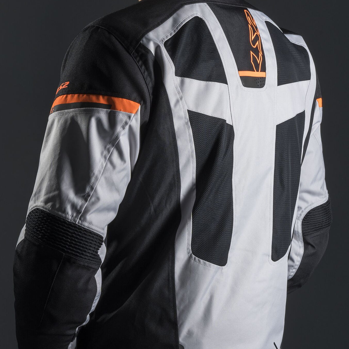 LS2 Scout Zwart Grijs Oranje Motorjas – foto 2