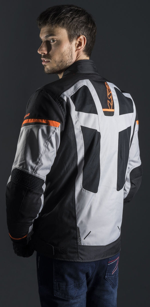 LS2 Scout Schwarz Grau Orange Motorradjacke