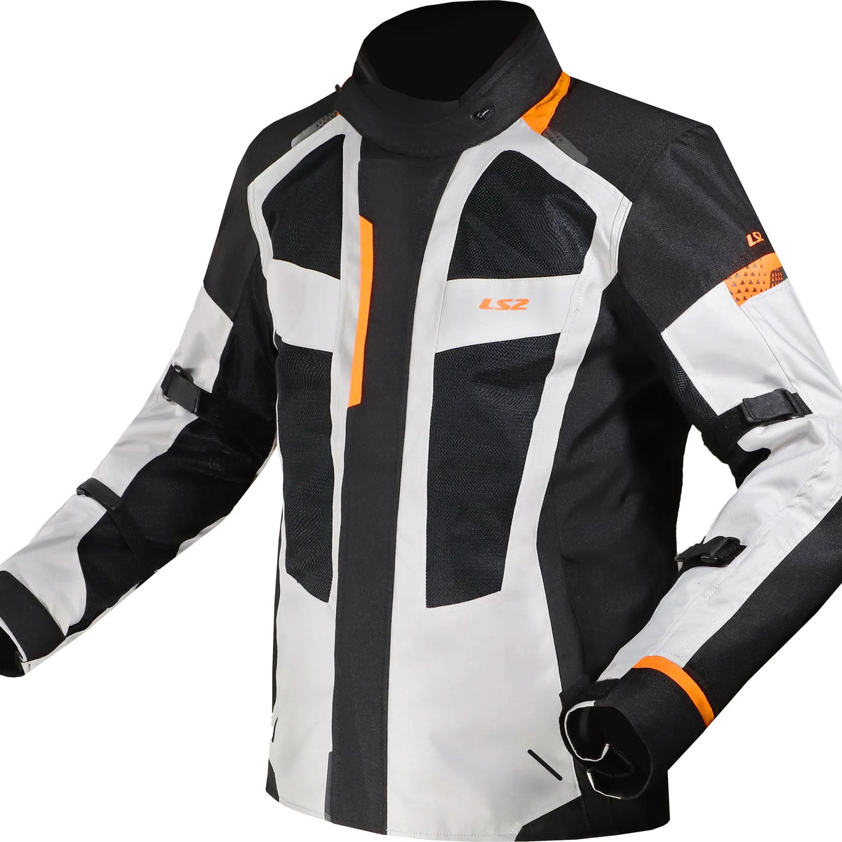 LS2 Scout Zwart Grijs Oranje Motorjas