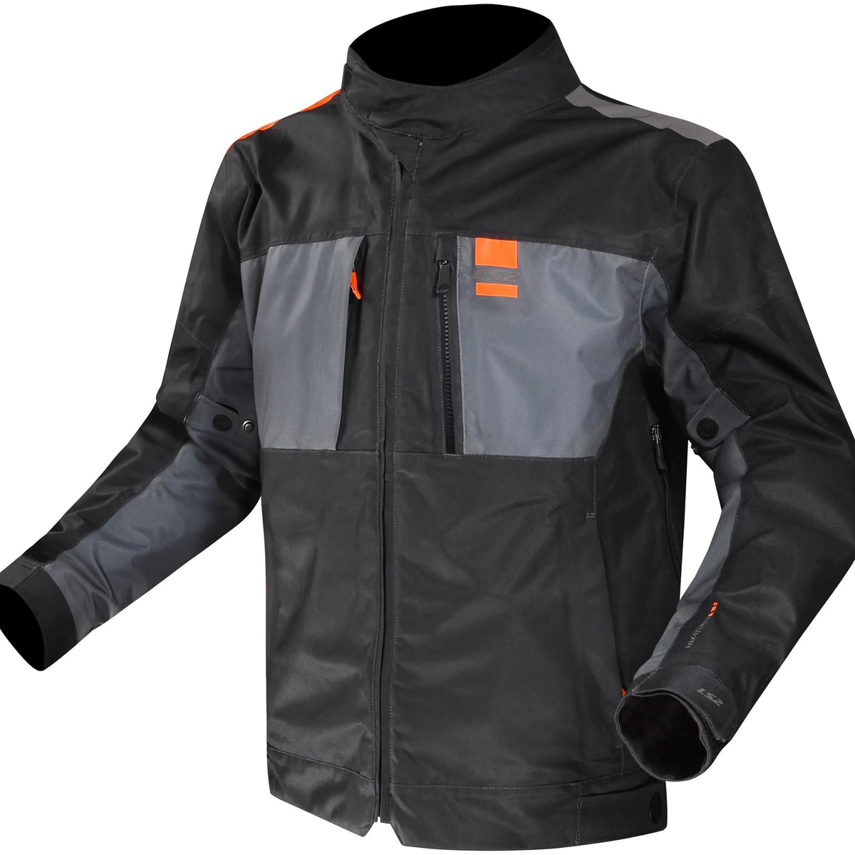 LS2 Titanium Blauw Hi-Vis Oranje Motorjas
