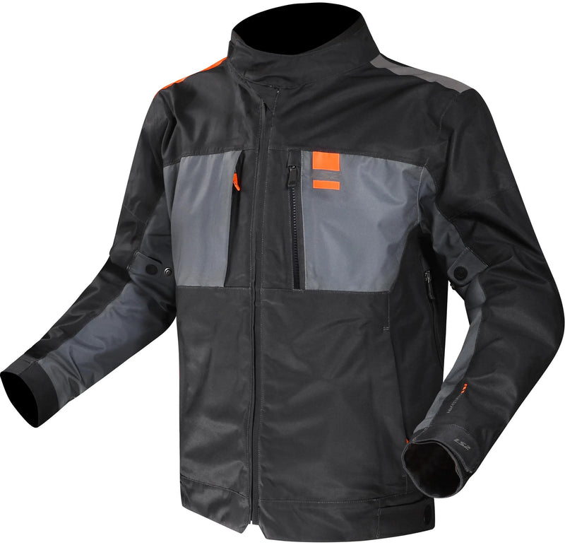 LS2 Titanium Blauw Hi-Vis Oranje Motorjas