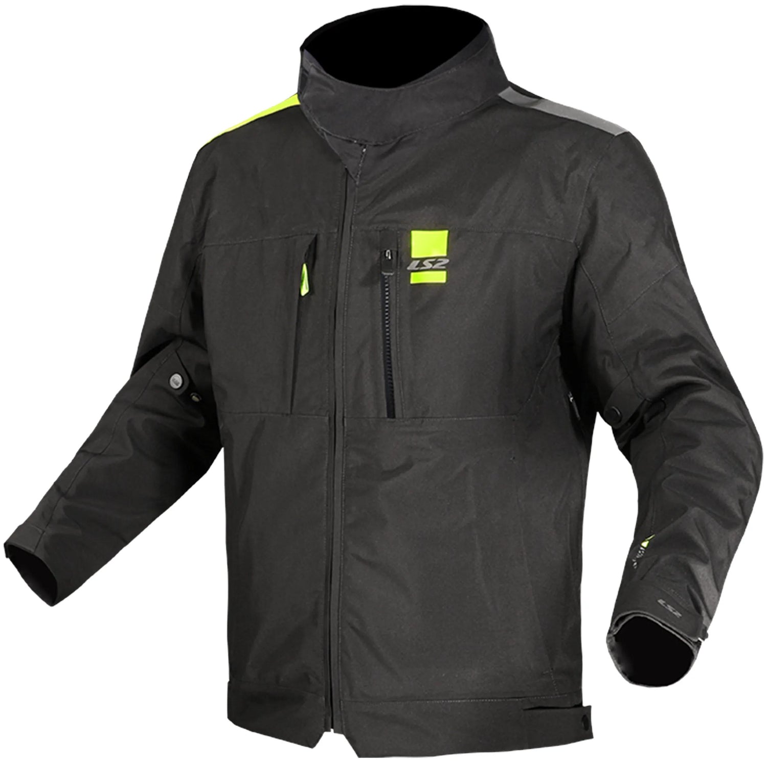LS2 Titanium Zwart Hi-Vis Geel Motorjas