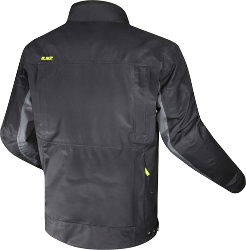 LS2 Titanium Schwarz H-v Gelb Motorradjacke