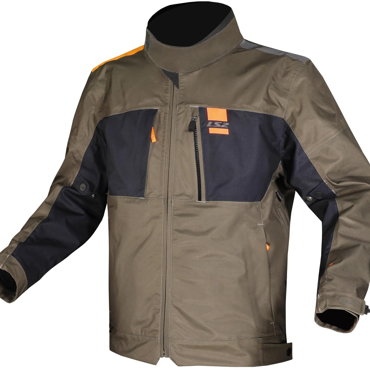 LS2 Titanium Groen Blauw Hi-Vis Oranje Motorjas