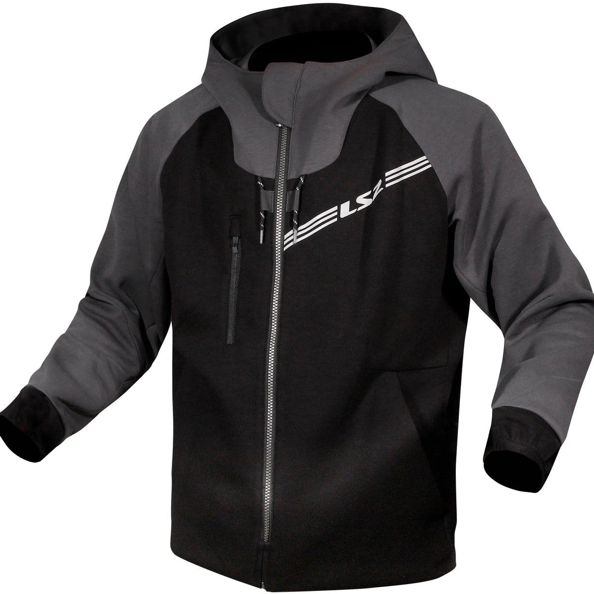 LS2 Throttle Zwart Dark Grijs Motorjas