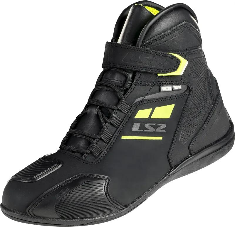 LS2 Garra WP Man Zwart Hi-Vis Geel Motorlaarzen
