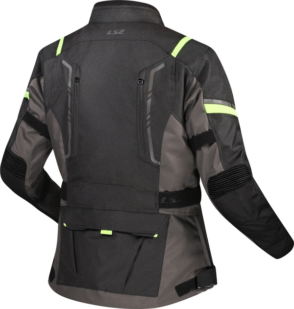 LS2 Narvik Grau Schwarz Hi-vi Gelb Motorradjacke