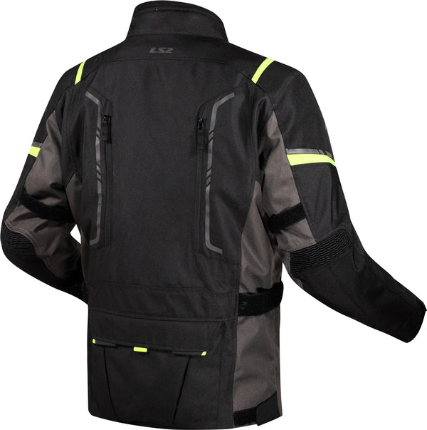 LS2 Narvik Grau Schwarz Hi-Vi Gelb Motorradjacke