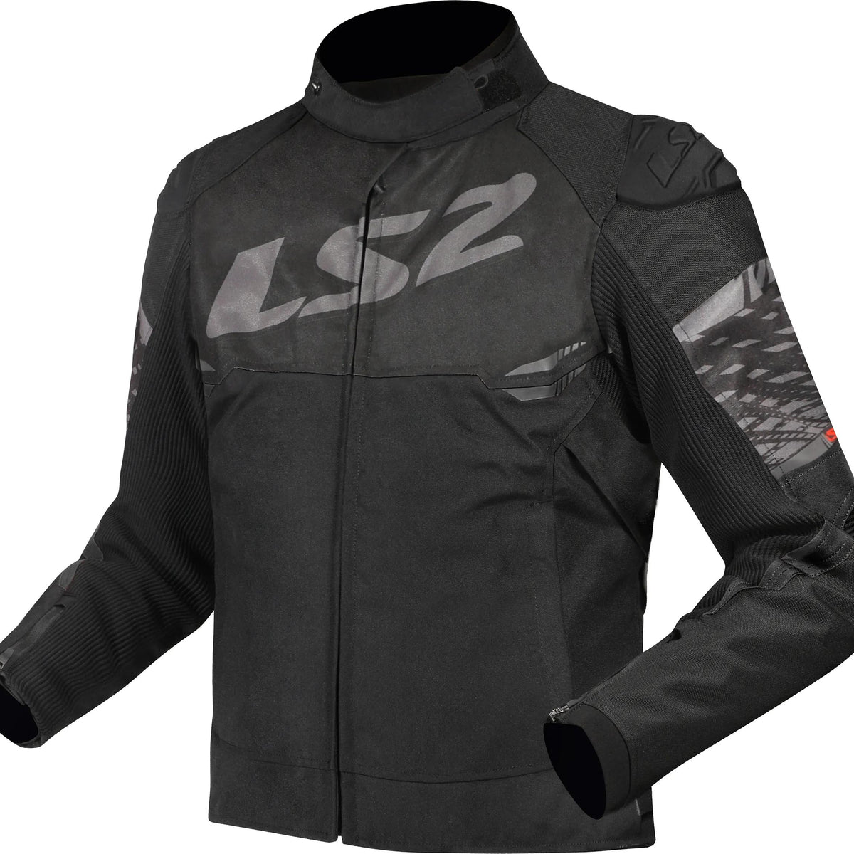 LS2 Apex Zwart/Dark Grijs Motorjas