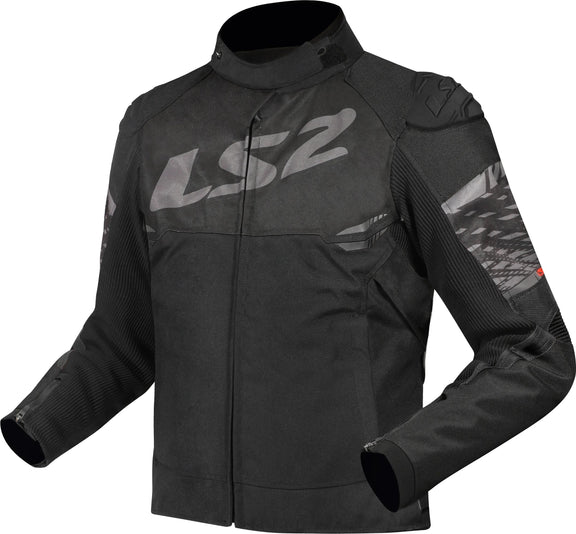 LS2 Apex Zwart/Dark Grijs Motorjas