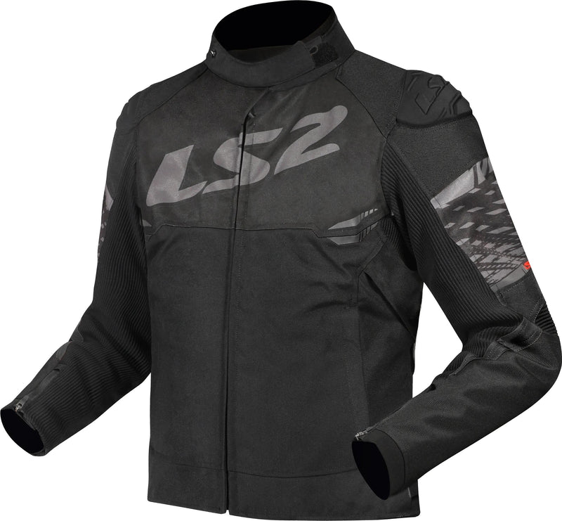 LS2 Apex Zwart/Dark Grijs Motorjas