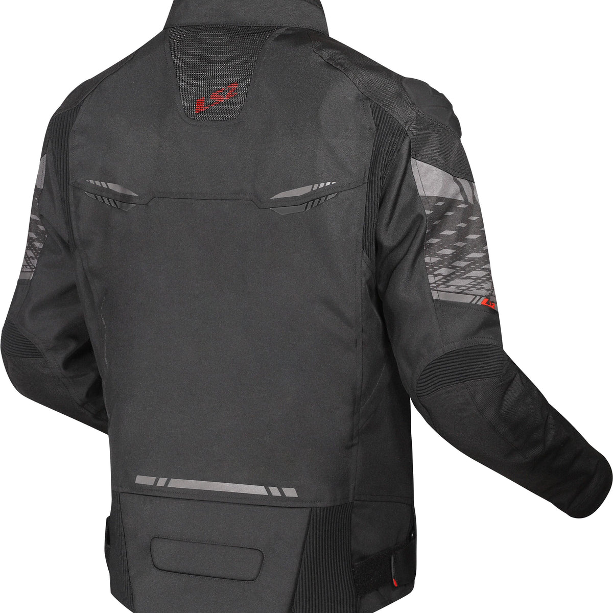 LS2 Apex Zwart Dark Grijs Motorjas