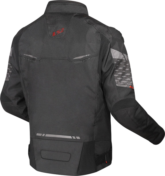 LS2 Apex Zwart Dark Grijs Motorjas